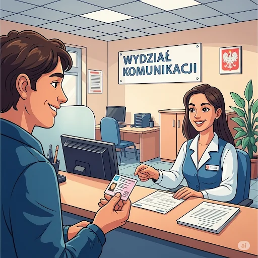 Odbiór prawa jazdy w urzędzie we Wrocławiu